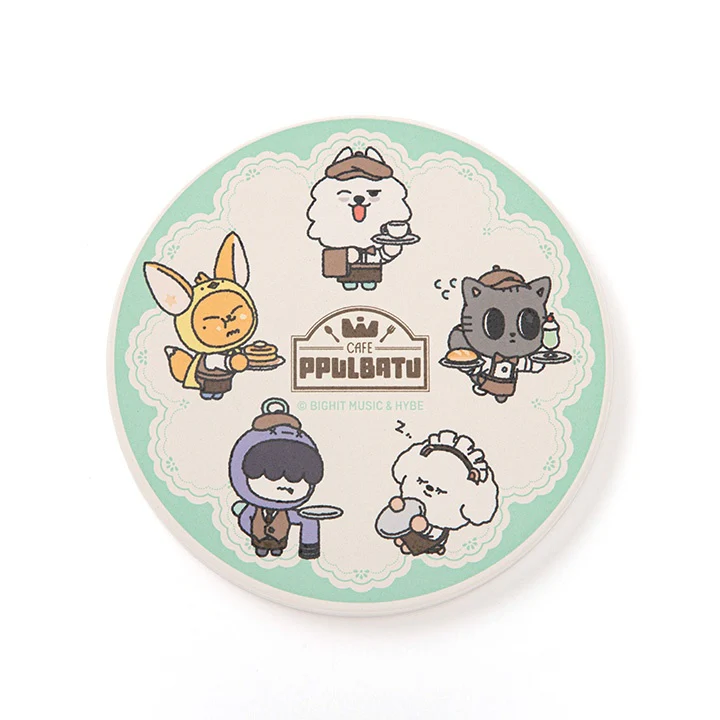 TXT - PPULBATU CAFE 2026 JAPAN OFFICIAL MD WHITE CROWNED STONE COASTER